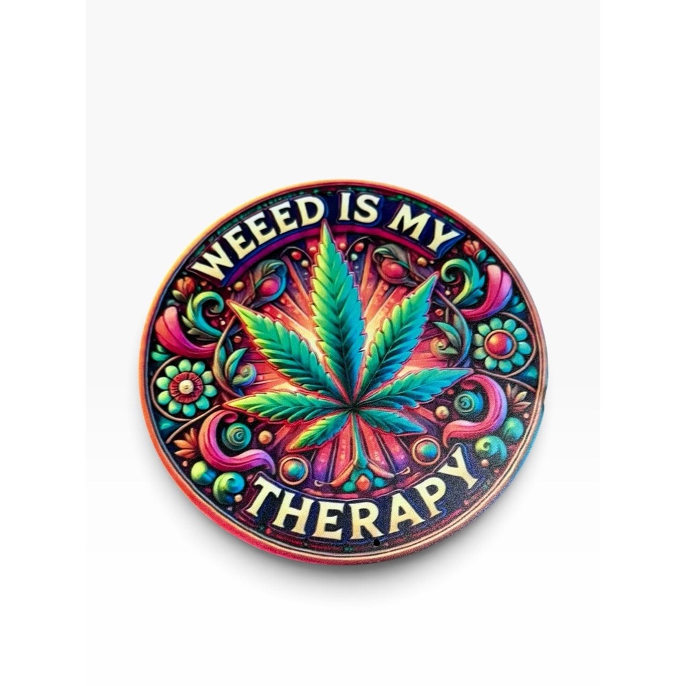 New Novelty Collectible Metal Sign WEED IS MY THERAPY